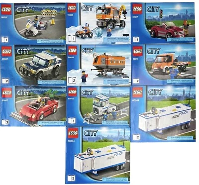 Lot of 10  LEGO  City   Manuals  Instructions  Booklets   RETIRED   Perfect Fdbk - Image 1 of 4