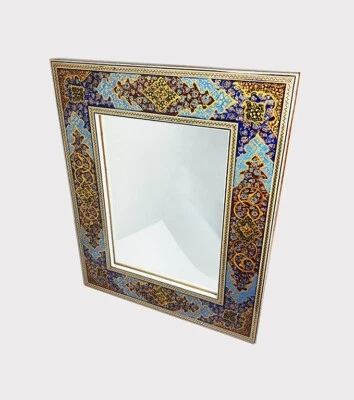 Khatam & Miniature framed Mirror with back stand, Khatamkari, Miniature, K3-416 - Image 1 of 4