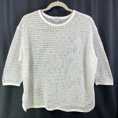 Traje de baño Jordan Taylor encubrimiento para mujer OS blanco manga 3/4 encaje popover EE. UU. Foto 1 de 4