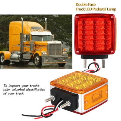 Pair 12V Dual Color 39LED Car Turn Signal Indicator Side Marker Lamp Tail Lights - Image 1 of 4