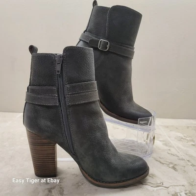 Bota de Tacón Lucky Brand LK-Latonya Cuero Gris Tormenta Para Mujer Talla 6 Foto 1 de 4