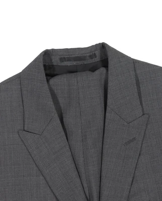 New Men's 40 R Theory Wellar Peak Lapel Charcoal Gray 100% Wool Flat Front Suit - Image 1 of 4