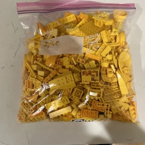 Bulk YELLOW Lego Mixed Lot -  Bricks, Plates, Parts, & Pieces - Picture 1 of 3