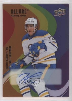 2022-23 Upper Deck Allure Color Flow Full Rainbow Tage Thompson #SF-80 Auto - Image 1 of 3
