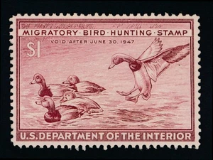 UNITED STATES (US) RW13 MINT VF LH, $1, - Picture 1 of 2
