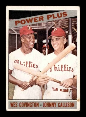 1966 Topps #52 Wes Covington/Johnny Callison Power Plus G/VG X3468195 - Image 1 of 3