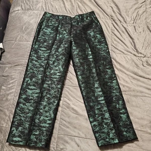 NEU J.Crew Patio gerades Bein Hose in Evergreen Jacquard Damengröße 6 neu mit Etikett  - Bild 1 von 9