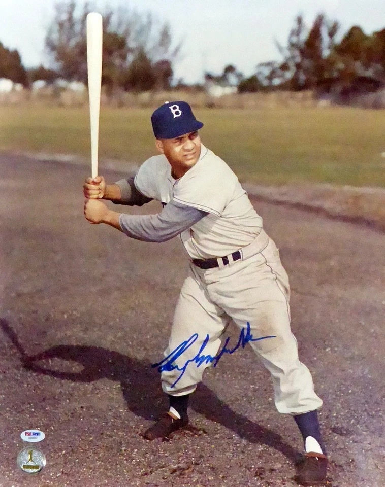 ROY CAMPANELLA - 8 1/2 X 11 FOTO BRILHANTE ASSINADA REIMPRESSÃO - Imagem 1 de 1