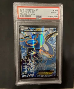 Pokémon PSA 8 Kyogre EX Full Art XY Primal Clash 2015 Ultra Rare 148/160 Water G - Picture 1 of 2