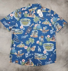 Reyn Spooner Dodgers Scenic Tri-Blend Performance Button-Up Top Men's Medium New - Picture 1 of 12