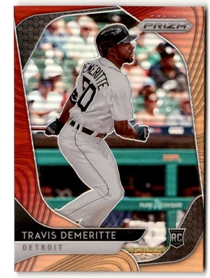 Travis Demeritte 2020 Panini Prizm Red Orange Rookie #114 Detroit Tigers - Image 1 of 2