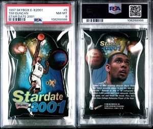 1997 SkyBox E-X2001 Tim Duncan Star Date 2001 PSA 8 NM-MT Spurs RC #5 cc17 - Picture 1 of 1
