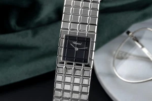 Chopard Ice Cube Black Dial Acero Inoxidable Cuarzo Reloj Mujer Ref. 11/8898  - Imagen 1 de 12