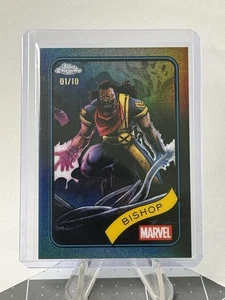 2025 Topps Chrome Marvel Bishop NERO 1/10 ALFA - Foto 1 di 2