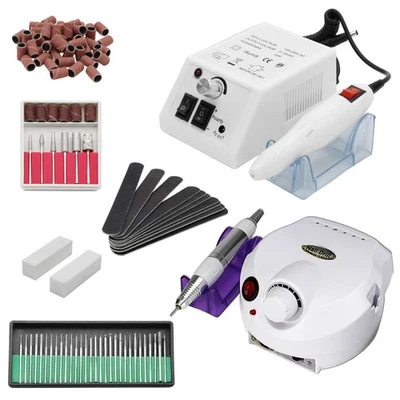 Elektrische Nagelfräser Maniküre Profi Für Gel Nägel NAIL ART Set Fräser Feile - Bild 1 von 4