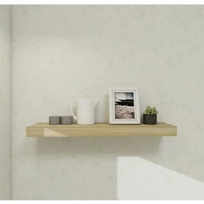 Mainstays Natural 18" Wood Floating Shelf,18" x 5.5" x 1.5" - Image 1 of 4