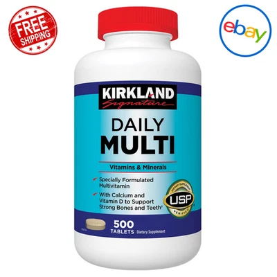 Kirkland Signature Daily Multi, 500 Comprimidos, Multivitamínico Envío Gratis Foto 1 de 3