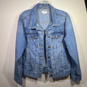 Crown & Ivy Stretch Jeansjacke, Gr. XL blau mit Kupferknöpfen - Bild 1 von 9