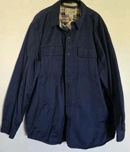 LL Bean karierte Flanell-gefütterte Hurricane traditionelle Passform Herren XL Hemd Jacke  - Bild 1 von 19