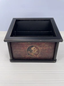 FSU Florida State Seminolen Holz Schreibtisch Post Organizer Halter rustikales Dekor Caddy - Bild 1 von 10