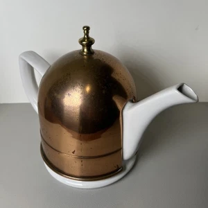 Vintage Baker Hart & Stuart Teekanne mit Kupfer Isolierkuppel Abdeckung - Bild 1 von 13