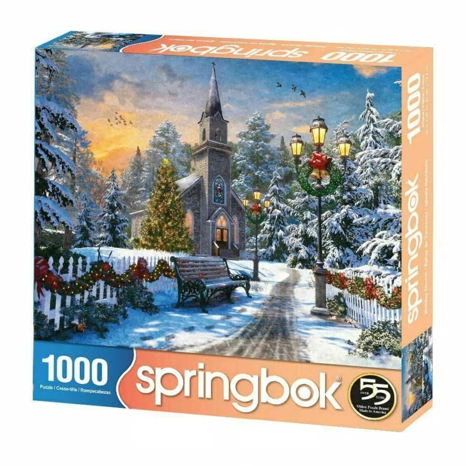 Allied Products,  Holiday Church 1000 Piece Puzzle - Image 1 of 4