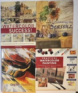 4 Painting Books Watercolor Success! 52 Essential Lessons Celebrating Seasons + - Imagen 1 de 9