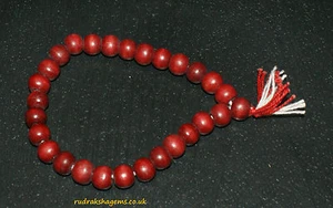 BUDDHA BUDDHIST WOOD WOODEN PRAYER MEDITATION BRACELET MALA BEADS LUCKY HINDUISM - Picture 1 of 1