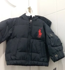 NWT BOYS RALPH LAUREN DOWN PUFFER NAVY BLUE JACKET COAT  SZ 9M - Picture 1 of 2