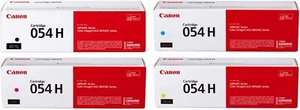 Canon Genuine 054H Complete 4-Color High Yield Toner Cartridge Set CRG054HYCMYK - Picture 1 of 1