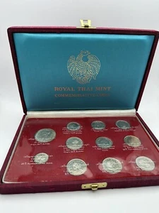 Royal Thai Mint Thailand Commemorative 11 Coins Set With Silver (Rx1221628/J2) - Picture 1 of 5