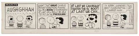 Charles Schulz Original 1957 Comic Strip with Charlie Brown Cover
