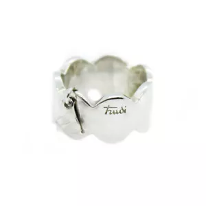 TRUDI anello fascia argento 925 ‰ con pinguino pendente Listino €85 - Misura 10 - Foto 1 di 2