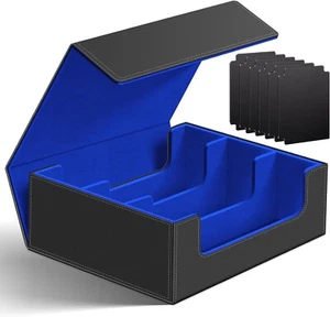 Card Deck Storage Box 1800+ Card Deck Holder Box Trading Card Storage Box Magnet - Picture 1 of 8