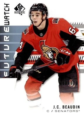 J.C. Beaudin - 2019-20 UD SP Authentic Future Watch /999 Rookie Card #233 - Image 1 of 2