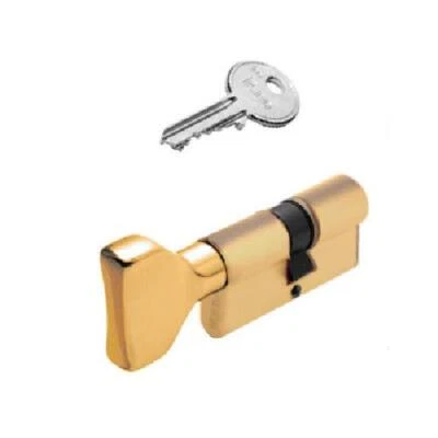 ISEO SERRATURE Cilindro Europeo ISEO F5 50/60 Ottone Pomolo Piatto Lato 50