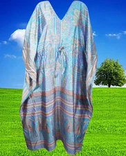 Boho Womens Whirl n Twirl Printed Cruise Maxi Beach Vacation Gift Dress OneSize