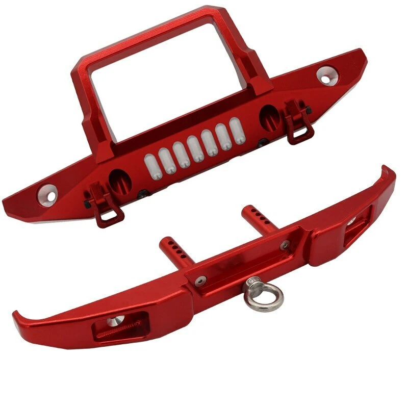Metal CNC RC Front Rear Bumper w/ Trailer Winch Hooks For 1/6 Axial SCX6 Upgrade - Image 1 of 4