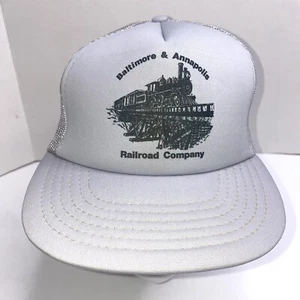 Vintage BALTIMORE & ANNAPOLIS RAILROAD COMPANY Trucker Hat Snapback ~ Xpres OSFA - Picture 1 of 6