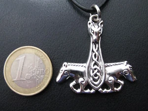 Thors Hammer 925 er Silber Ketten Anhänger Wikinger Pferde Wolf  / KA 188.1 - Bild 1 von 8
