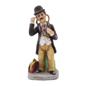 Estatuilla de médico de porcelana de colección sombrero de bombín estetoscopio bolsa médica de médico - Imagen 1 de 19