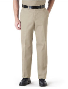 Unifirst SofTwill Flat-Front Khaki Uniform Pants Size 36/31