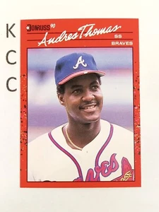 1990 Donruss Baseball Atlanta Braves #263 Andres Thomas - Picture 1 of 2