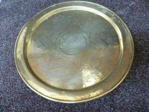 ANTIKES, ISLAMISCHES/ARABISCHES LADEGERÄT AUS GEÄTZTEM MESSING. "SEAL OF SOLOMON BRASS" LADEGERÄT - Bild 1 von 8