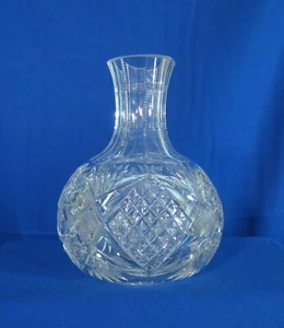 Carafe Open Water Jug Clear Crystal Cut Star Diamond Fan American Brilliant - Picture 1 of 3