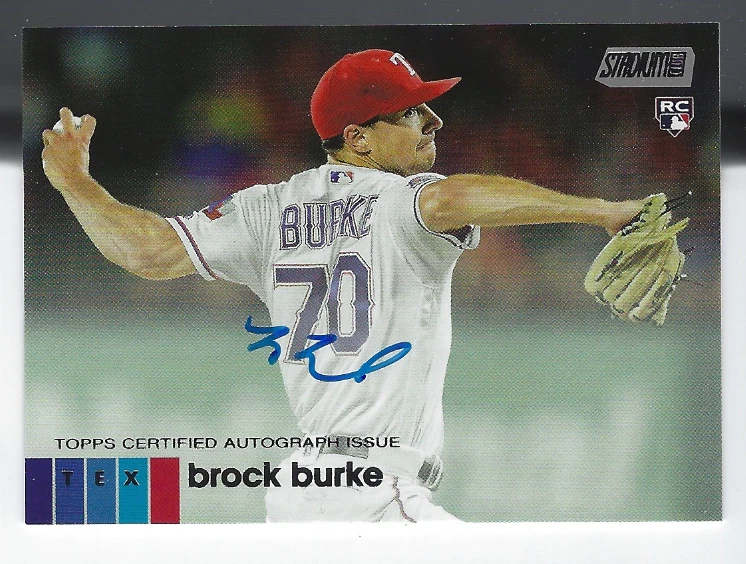 BROCK BURKE 2020 TOPPS STADIUM CLUB BASEBALL ON CARD ROOKIE AUTO - Image 1 of 1