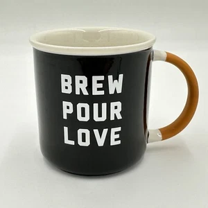Starbucks Black BREW POUR LOVE Coffee Mug Cup 12 fl oz 2018 - Picture 1 of 8