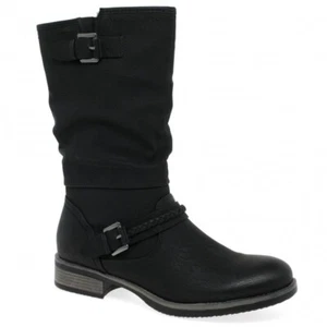Botas de becerro Rieker Antistress para dama negras forradas de piel con cremallera 98860 - Imagen 1 de 10