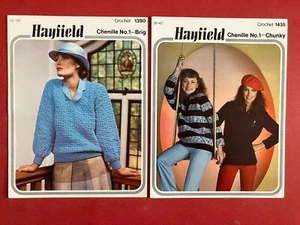 Hayfield Crochet Patterns Woman Chenille Chunky Jumper 502.2.2 - Picture 1 of 3