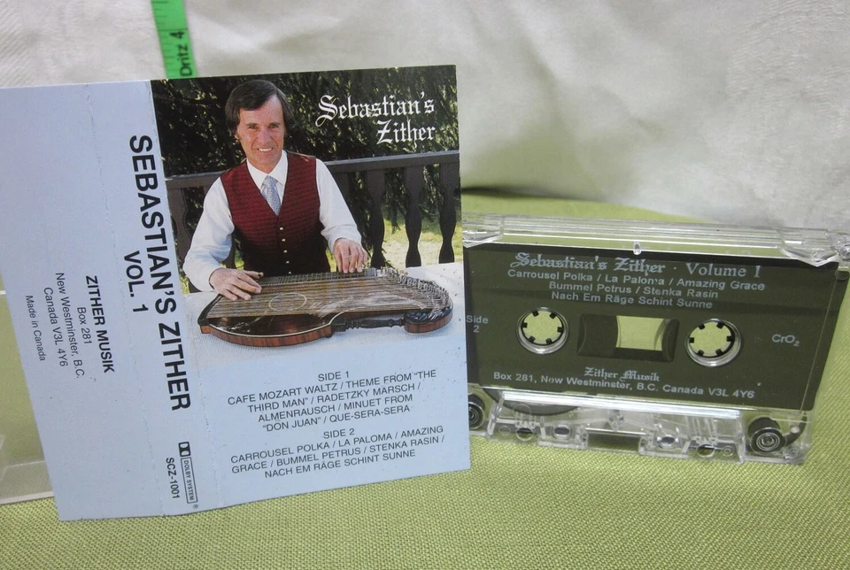 SEBASTIAN’S ZITHER Fichtl cassette tape Café Mozart Waltz 1980s polkas Canada - Image 1 of 1